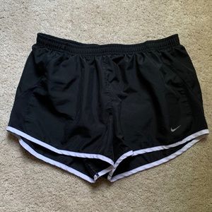 Black nike running shorts